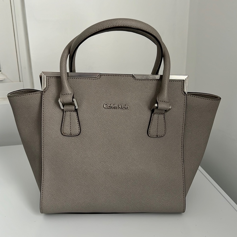 Calvin Klein Large Leather Satchel
